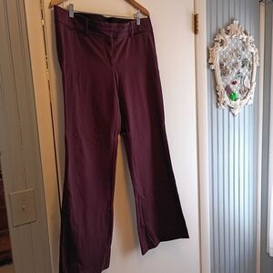 LOFT Women's Wide Leg Pants in Deep Purple